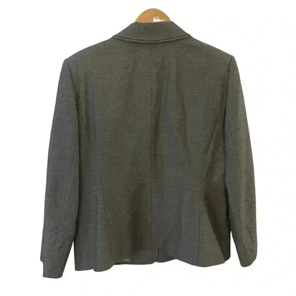 Tahari one button blazer gray petite 10 - Picture 2 of 9